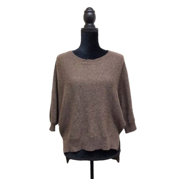 BCBGMaxazria Kennedy Dolman Sleeve Hi-Lo Wool & Yak Blend Sweater | Extra Small - Picture 2 of 9